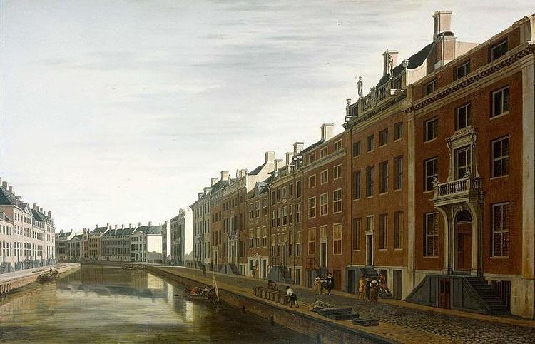 BERCKHEYDE, Gerrit Adriaensz. The Bend in the Herengracht near the Nieuwe Spiegelstraat in Amsterdam Sweden oil painting art